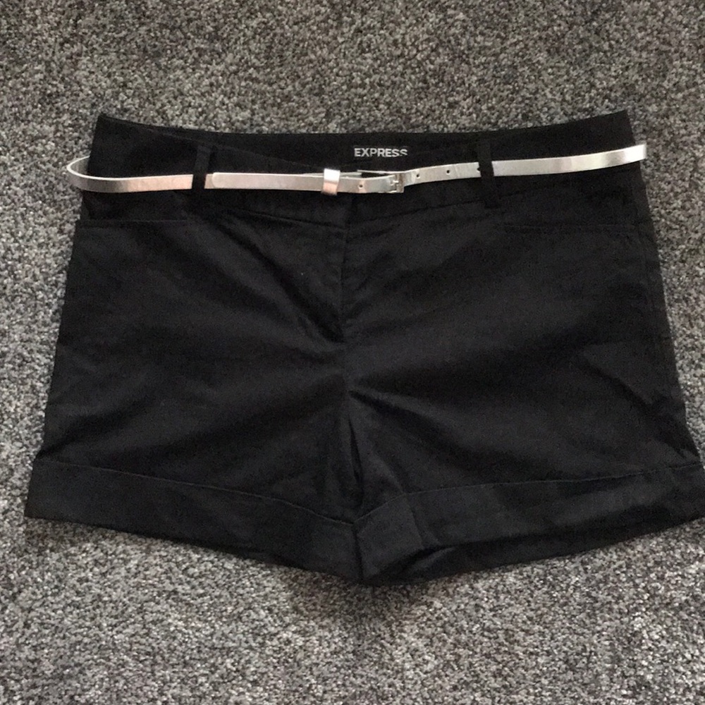 Express editor cuffed belted shorts
